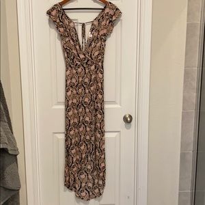 Maxi dress/romper, high slit